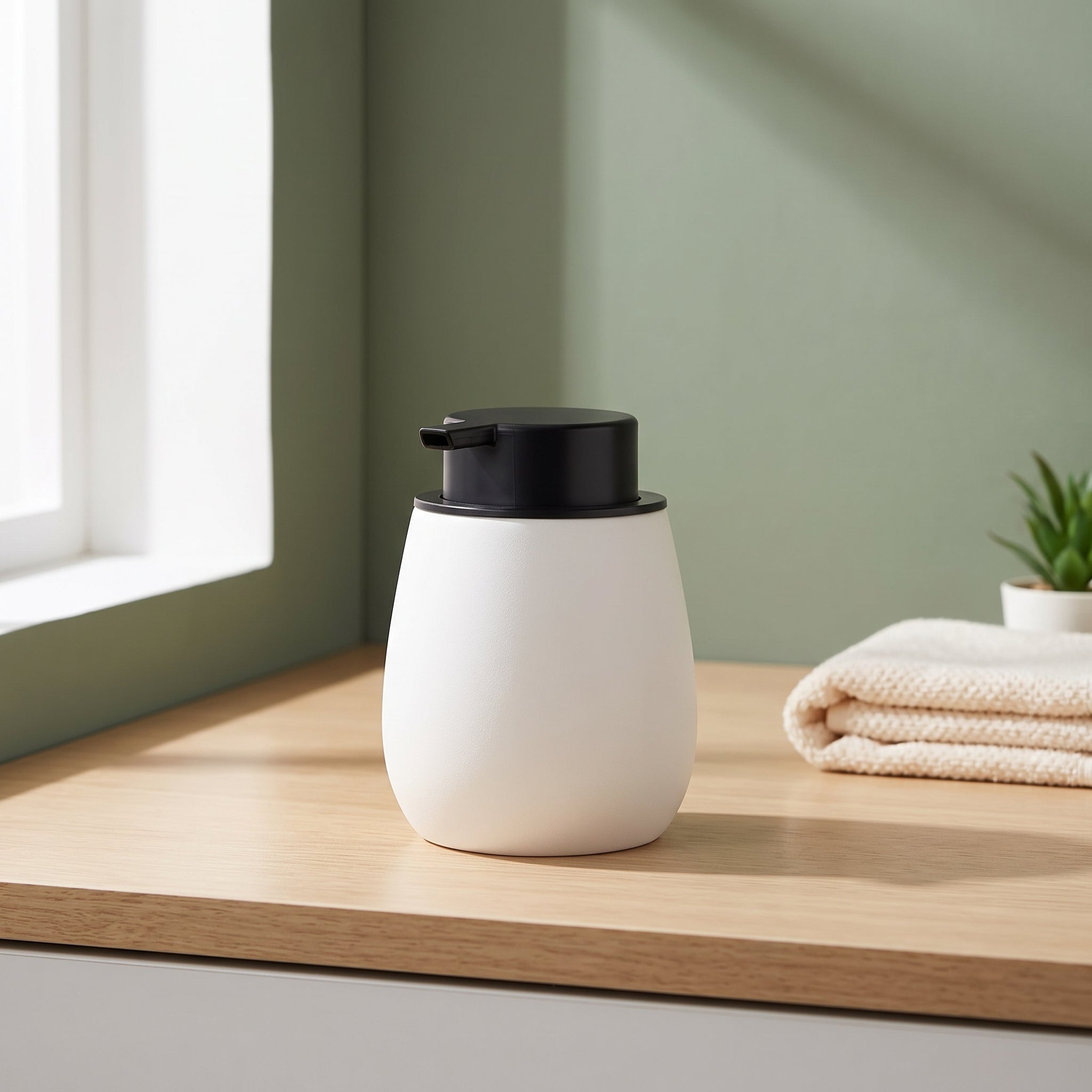 Ceramic Foam Soap Dispenser – Minimalist Bathroom Pump